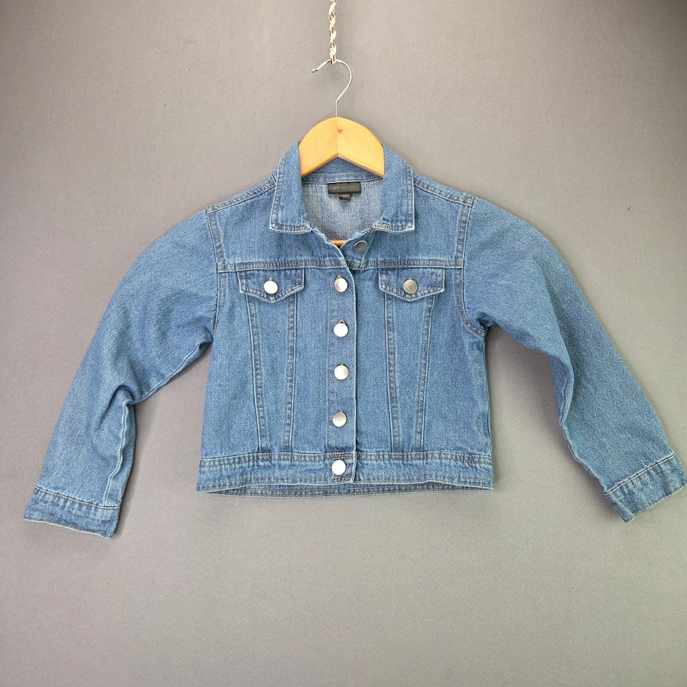Picapino Denim Jacket Classic Trucker Blue Jean Size 6X Medium Wash Button Up